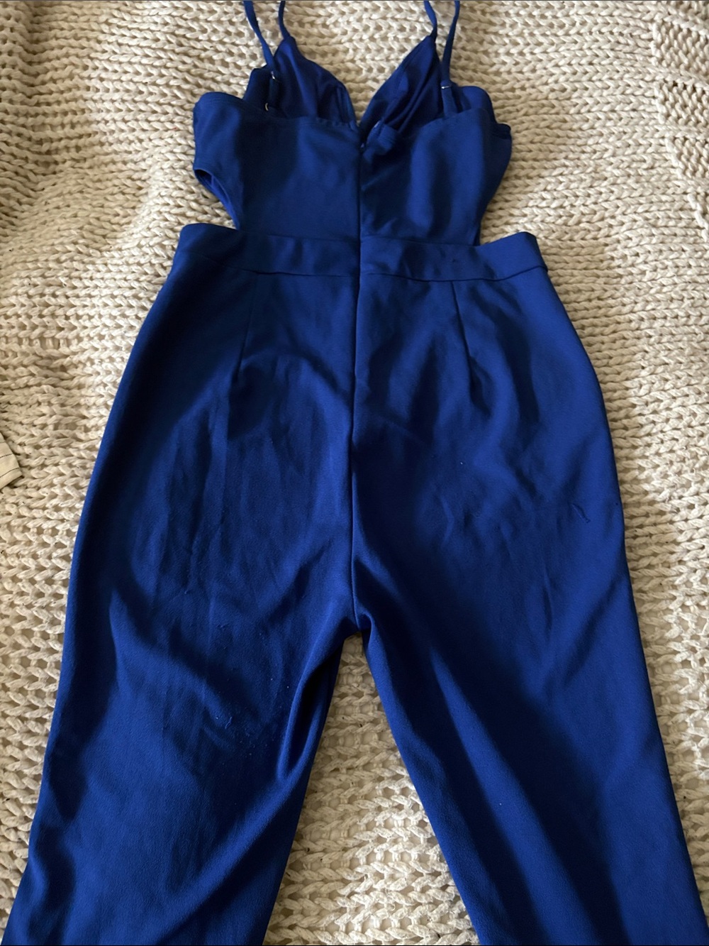 Women's Royal Blue Spaghetti-Strap Jumpsuit - Picture 5 of 9
